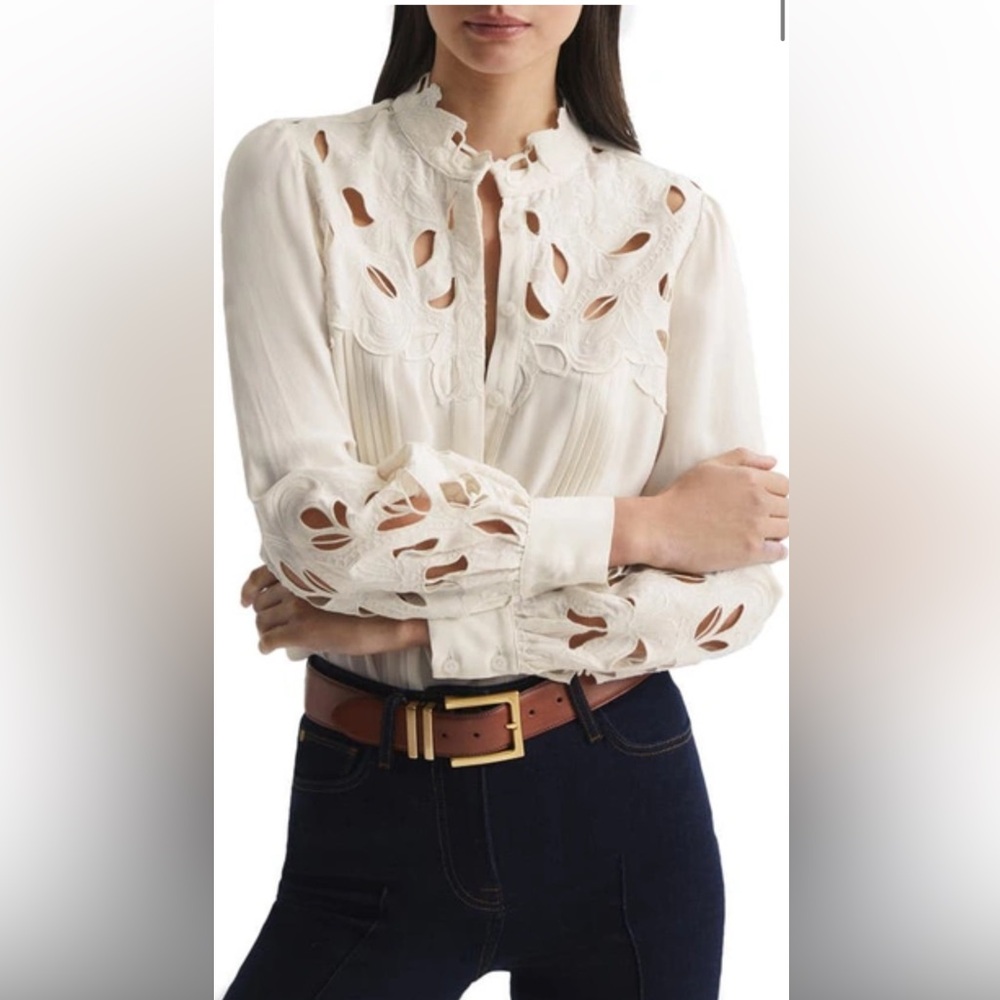 Reiss Sophie Blouse Top Sz US14/UK18/EU46 NWT